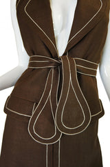 1960s Geoffrey Beene Top Stitch Dress