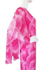1970s Silk Chiffon Hanae Mori Gown