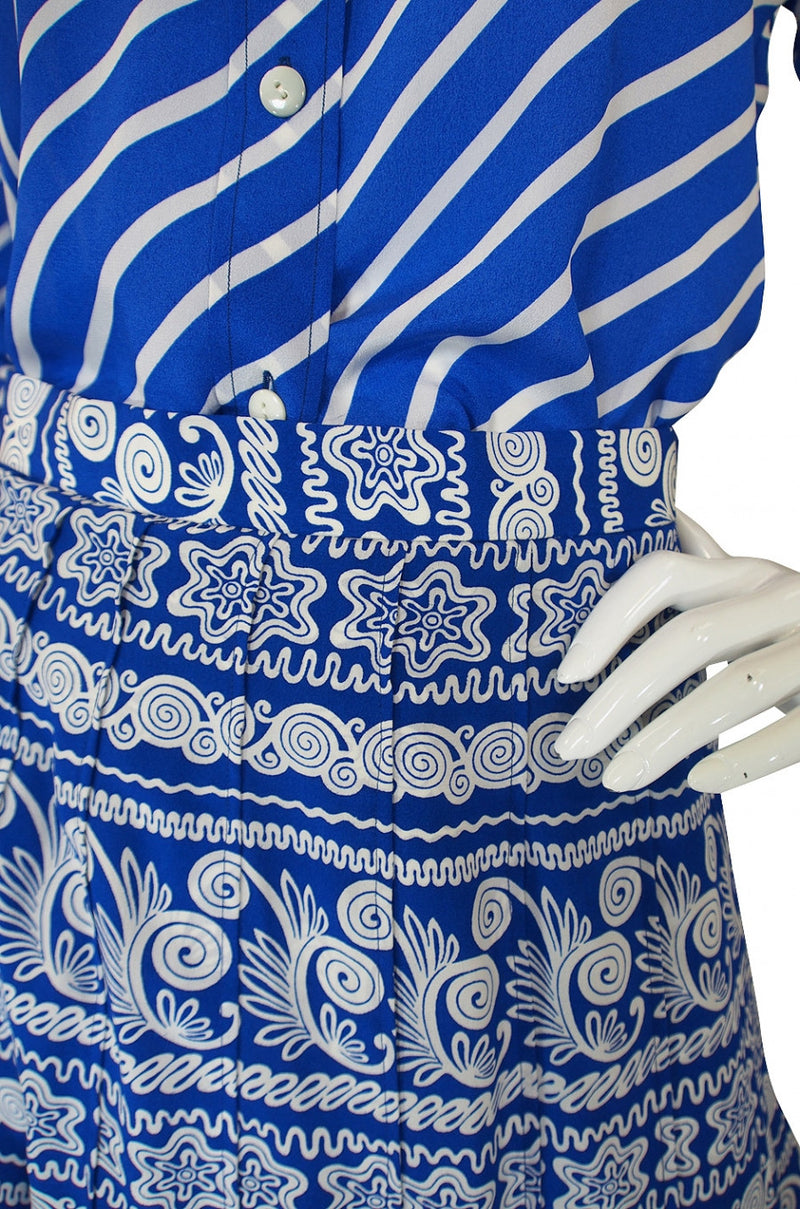 1970s Silk Chloe Maxi Skirt & Top