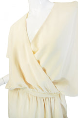 1970s Lanvin Couture Wrap Gown