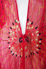 1978 Book Piece Zandra Rhodes Mexican Fan Caftan