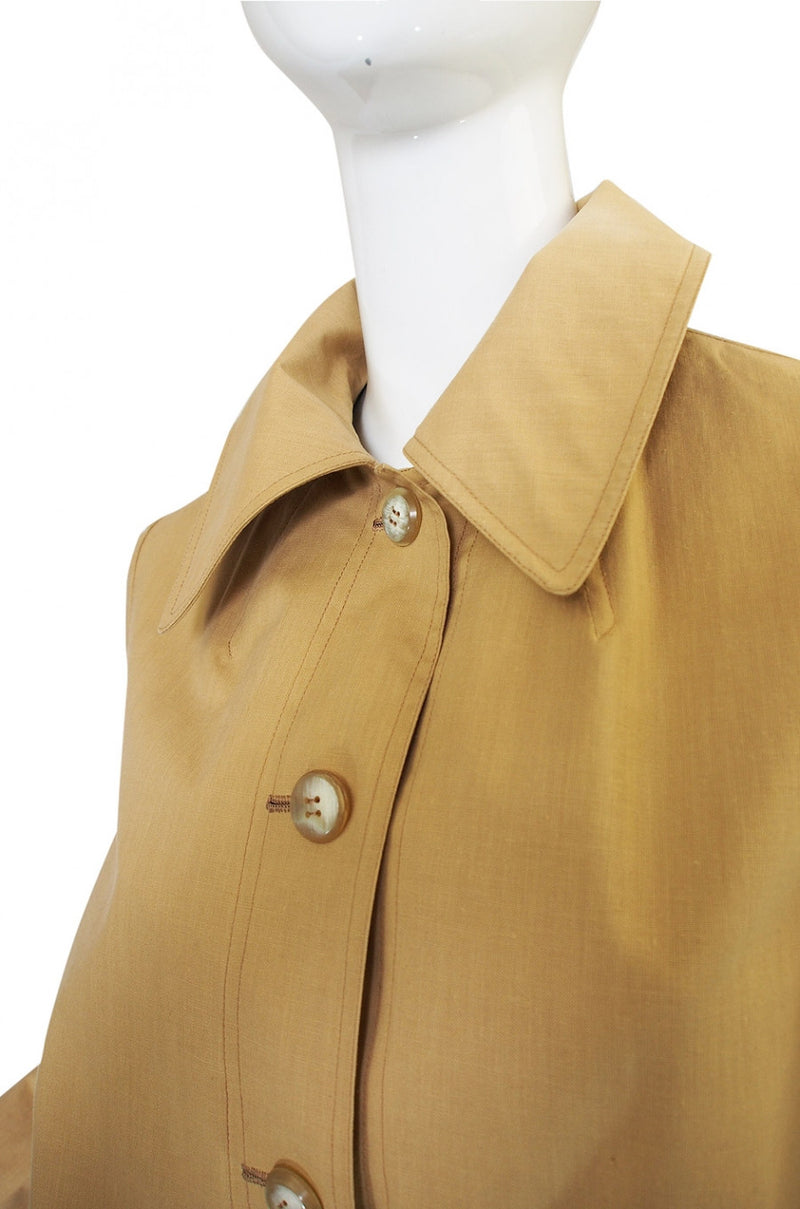 Rare Vintage HERMES Trench Coat Classic Made in France -  Hong