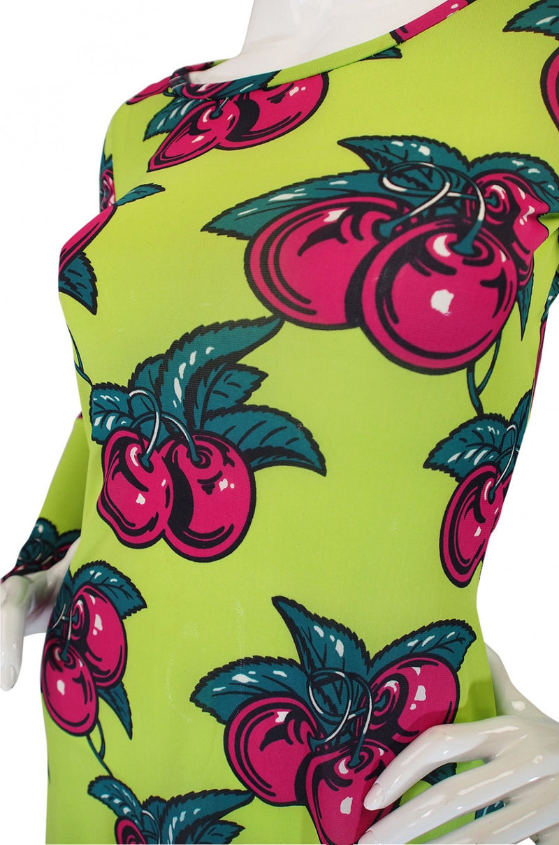 1970s Betsey Johnson Alley Cat Cherry Dress