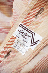 1973 Valentino Striped Lightweight Coat