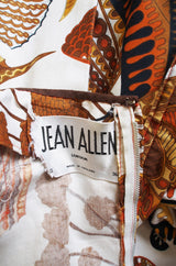 1970s Jean Allen Printed Caftan Maxi
