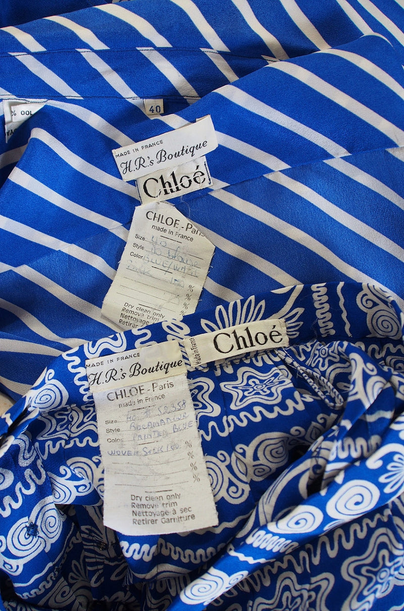 1970s Silk Chloe Maxi Skirt & Top
