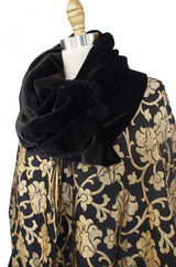 1920s Gold Lame Flapper Cocoon Coat