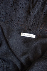 Recent Alaia Metallic Knit Lace Dress