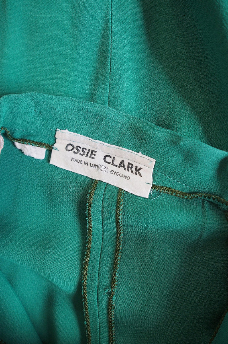 1970s Rare Green Ossie Clark Suit