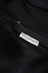 1970s Stavropoulos Metallic Silk Dress