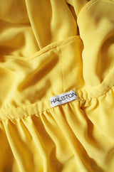 1970s Yellow Crepe Halston