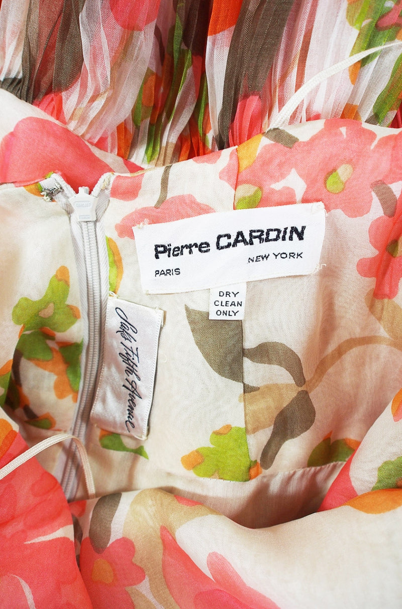 1970s Ruffled Pierre Cardin Dress