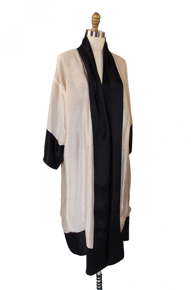 1920s Silk Devore & Chiffon Flapper Robe