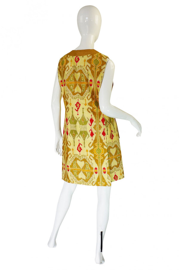 1960s Hand Print SIlk Pierre Cardin Shift