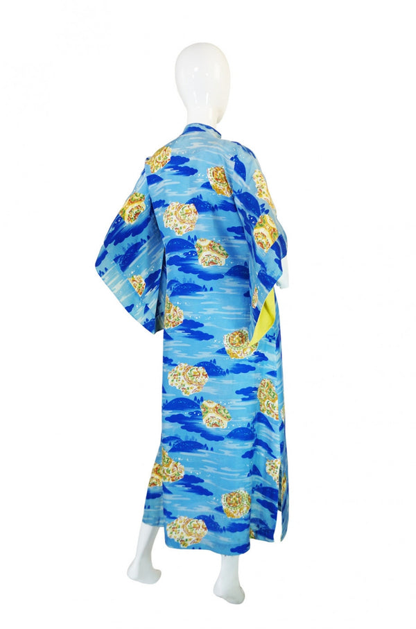 1940s Silky Rayon Hawaiian Pake Muu