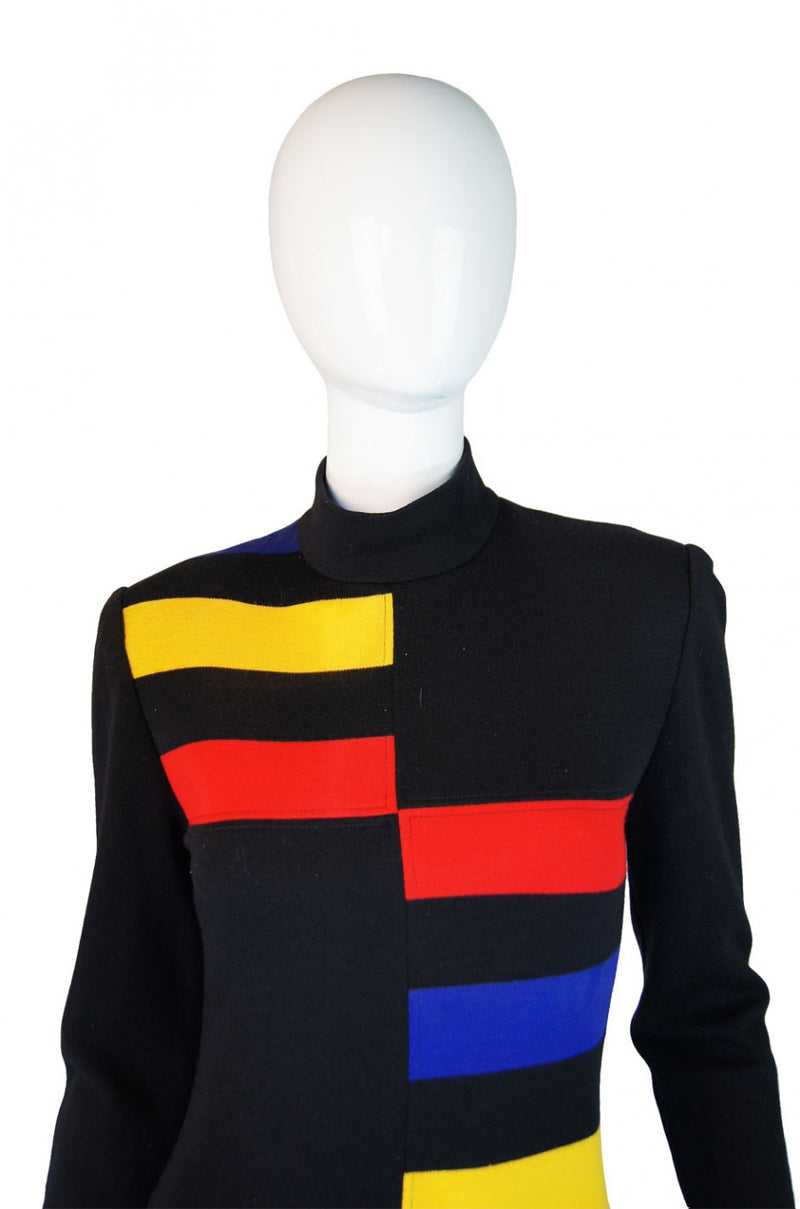 A/W 1989 Patrick Kelly Color Block Dress