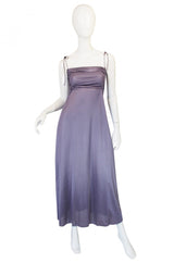 1970s John Kloss for Circa Purple Nylon Gown