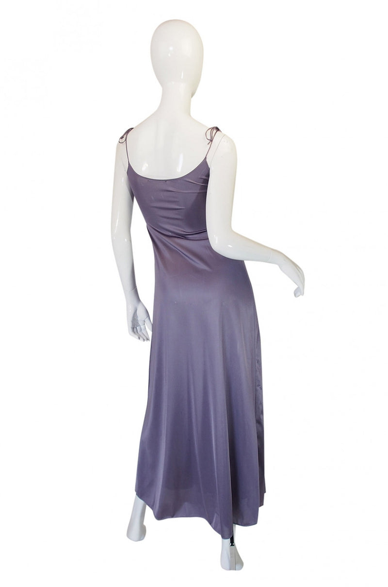 1970s John Kloss for Circa Purple Nylon Gown