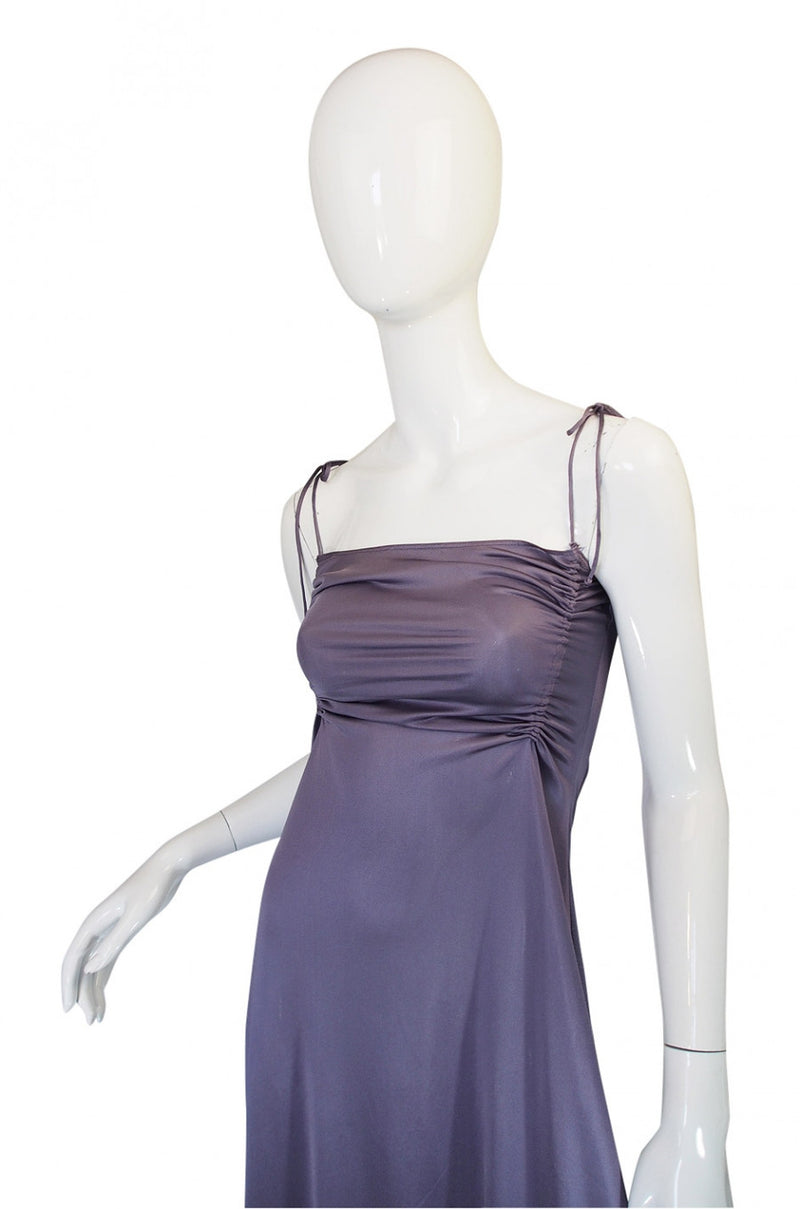 1970s John Kloss for Circa Purple Nylon Gown
