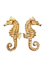 WILLIAM de LILLO Sea Horse Earrings 1968