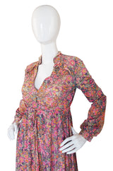 1970s Jody Soft Tee Pink Floral Dress