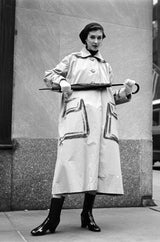 Late 1950s Rare Hermes Coated Cotton Trench Coat