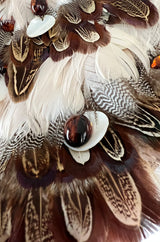 Important Fall 2004 Alexander McQueen 'Pantheon Ad Lecum' Runway Feather & Bead Collar