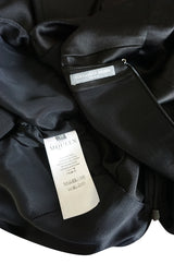 Recent Alexander McQueen Kimono Sleeve Black & White Silk Dress