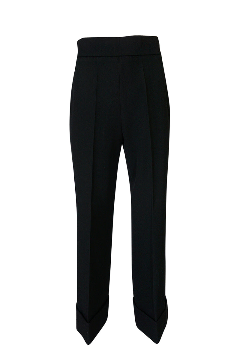 F/W 2002 Prada Runway Look 19 Navy Top & Black Pants Set