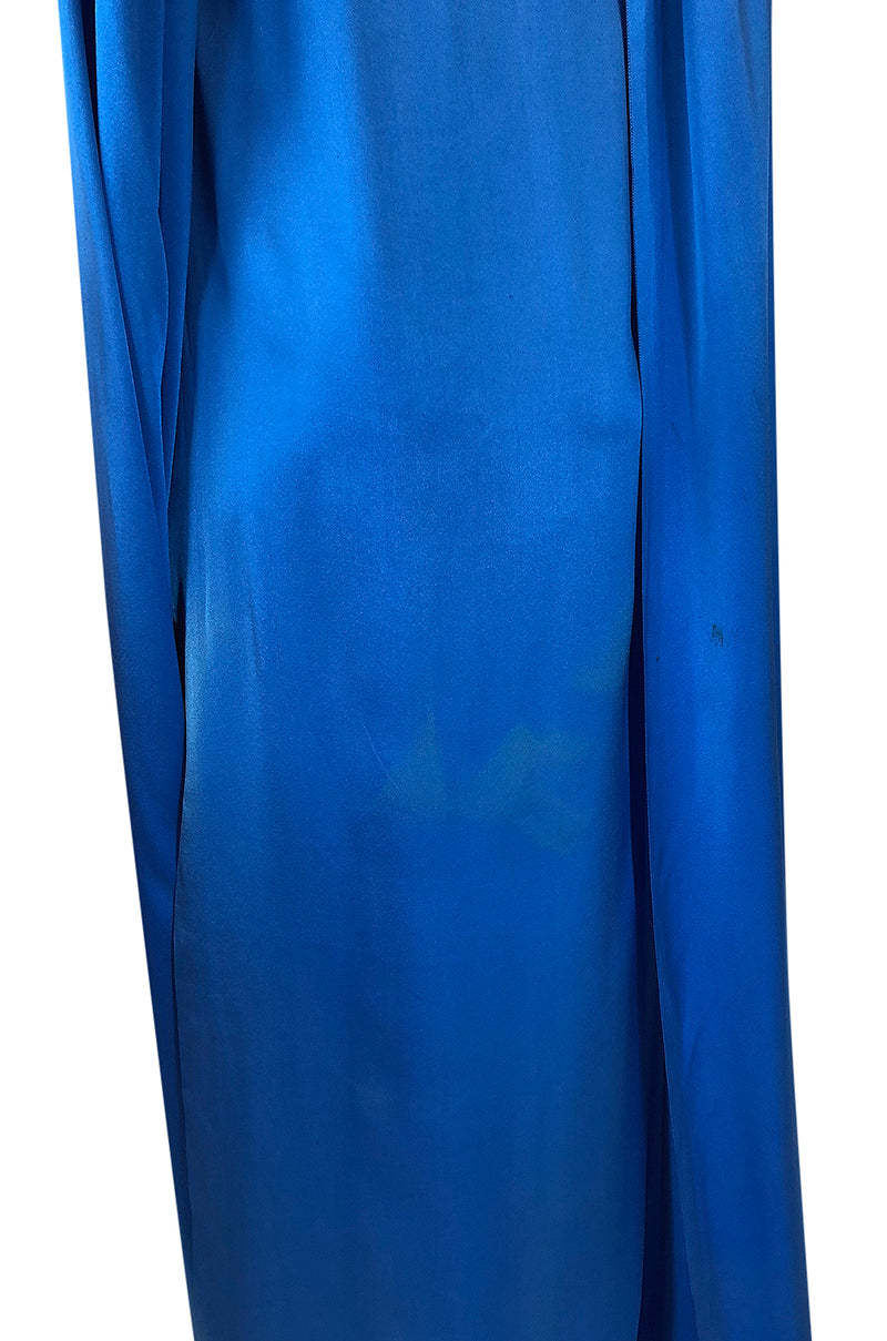 Fall 1978 Christian Dior Haute Couture Silk Satin Caped Sleeve Dress ...