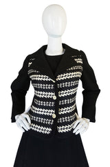 Graphic 1960s James Galanos Silk & Wool Dress & Jacket Set