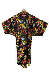 Spectacular Vintage Oversized Kimono Coat Made From an Incredible Antique Floral Silk Brocade