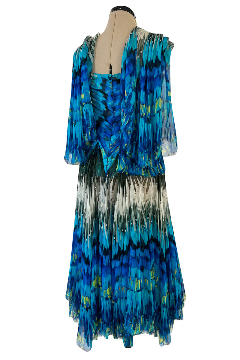 Stunning Spring 2003 Alexander McQueen 'Irere' Collection Silk Chiffon Runway Dress