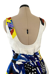 Look 45 Spring 2008 Christian Lacroix Silk Organza Dress w Crystal Detailing & Exuberant Print