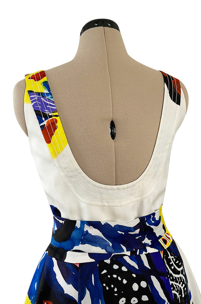 Look 45 Spring 2008 Christian Lacroix Silk Organza Dress w Crystal Detailing & Exuberant Print