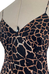 Recent Roberto Cavalli Bias Cut Leopard Print Chiffon Full Length Halter Dress