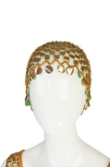 Rare 1970s Paco Rabanne Chain Mail Dress & Headpiece