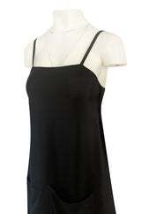 1970s Sonia Rykiel Wide Legged Cropped Pant & Long Tunic Evening Set w Draped Pockets