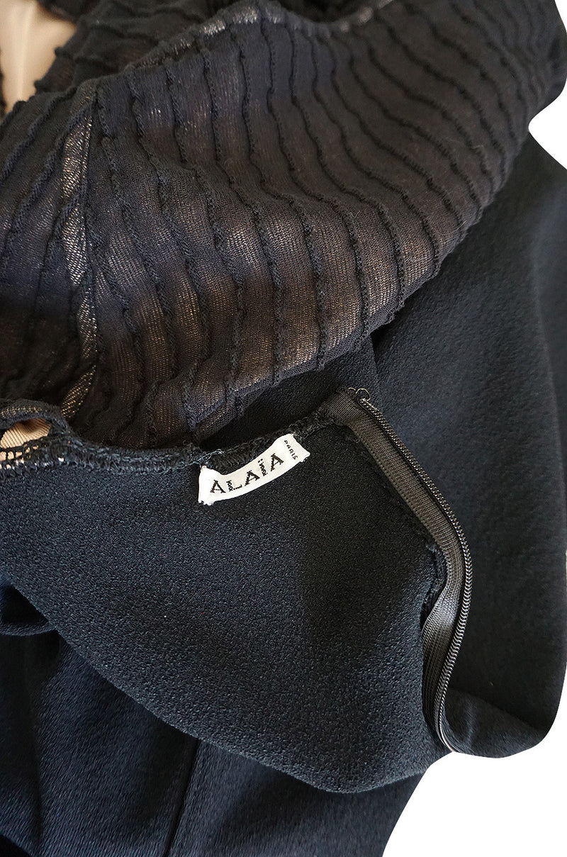Important 1988-89 Azzedine Alaia Black One Shoulder Dress