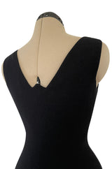 1995 Gianni Versace Couture Fitted Little Black Dress w Plunge Back & Front