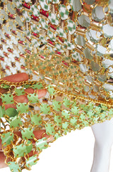 Rare 1970s Paco Rabanne Chain Mail Dress & Headpiece