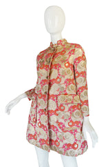 1960s Pink Metallic Pat Sandler Dress & Coat