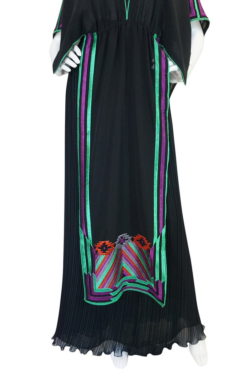 c1970-74 Janice Wainwright Embroidered Caftan Tabard & Skirt Set
