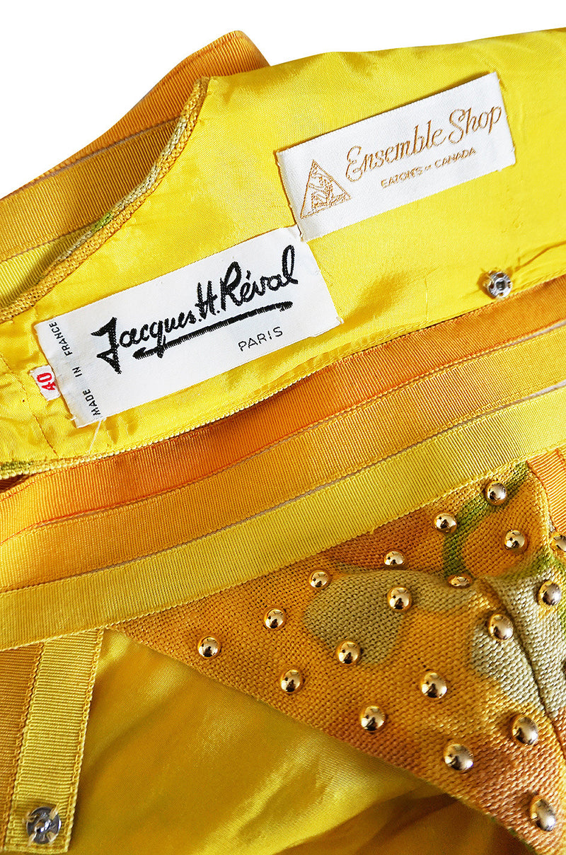 1960s Couturier Jacques H. Reval Studded Halter Dress