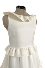 Prettiest Resort 2009 Christian Dior by John Galliano Runway Look 9 Ivory Silk Gazaar Baby Doll Dress