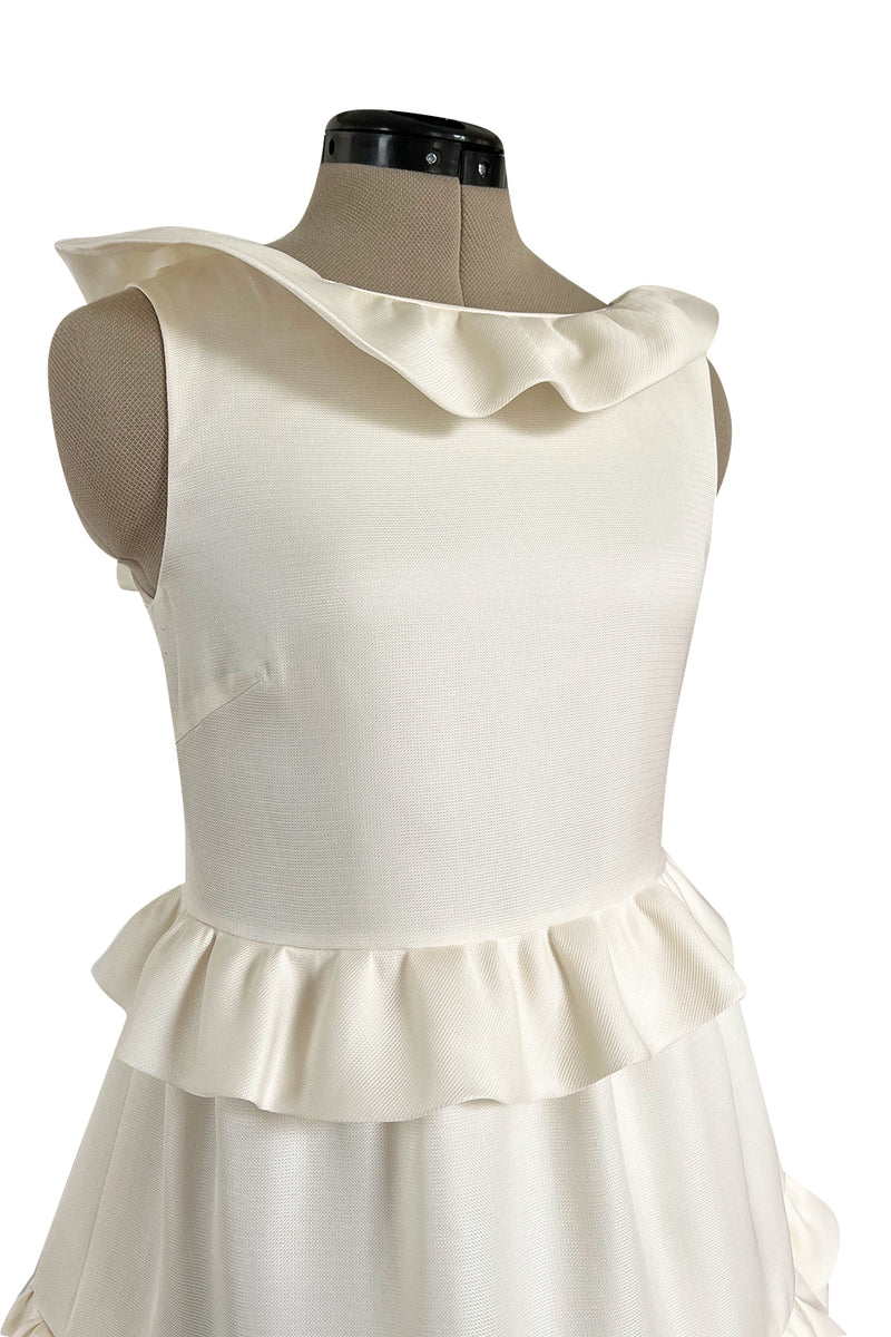 Prettiest Resort 2009 Christian Dior by John Galliano Runway Look 9 Ivory Silk Gazaar Baby Doll Dress