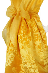 Documented 1962 Christian Dior Haute Couture Yellow Silk Dress