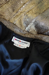 Documented 1976-1977 Yves Saint Laurent Gold Metallic Lame Set