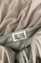 Fall 1994 Bill Blass Sand Coloured Silk Crepe Gathered Front Halter Dress