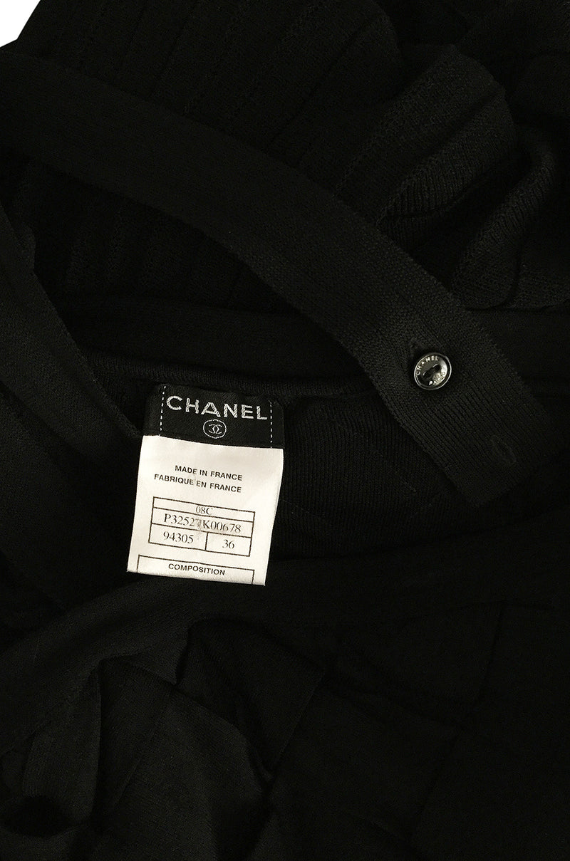 2008C Chanel Resort Runway Knit Bandage Halter Top Dress